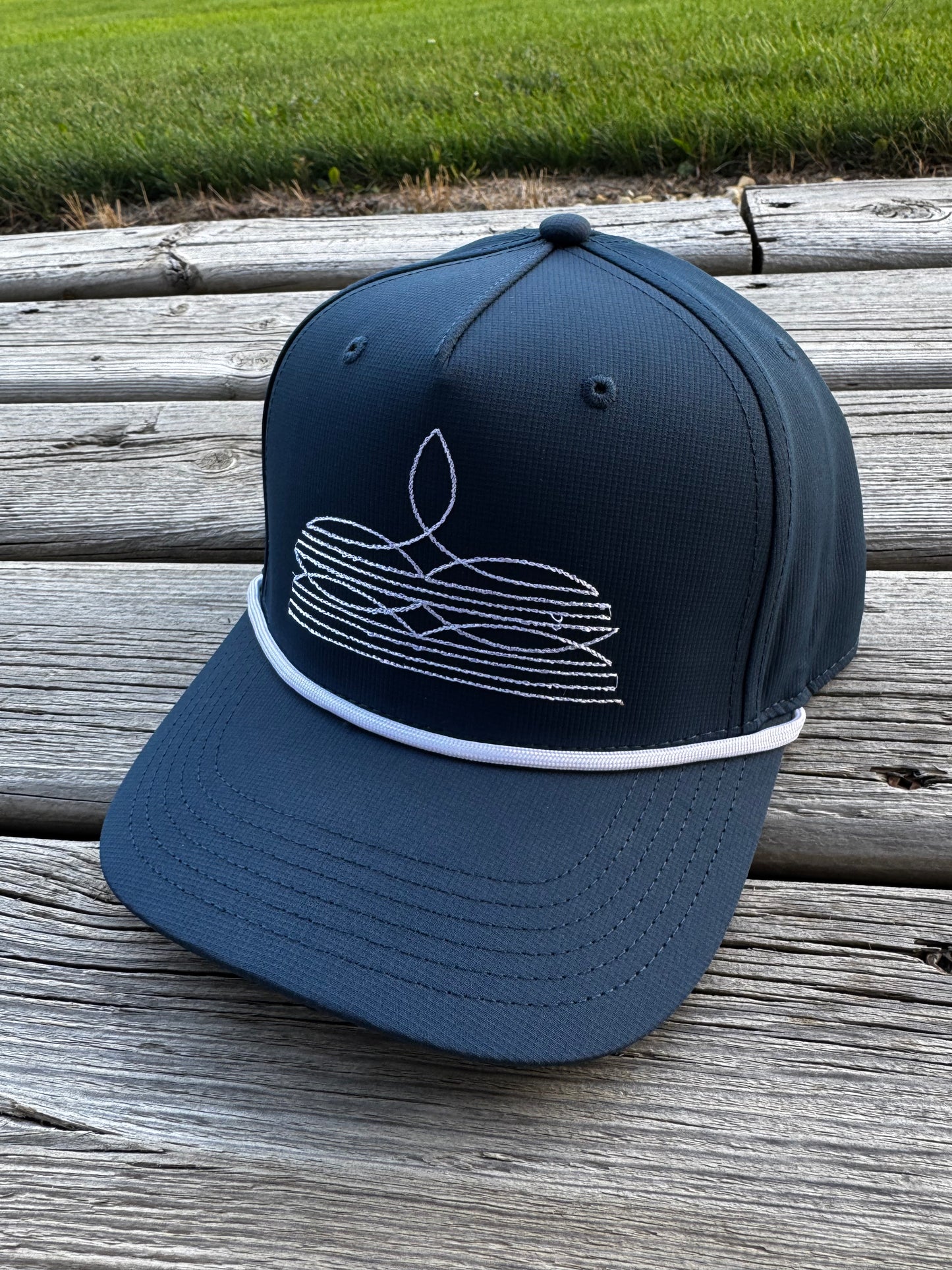 Teal Blue Bootstitch Cap