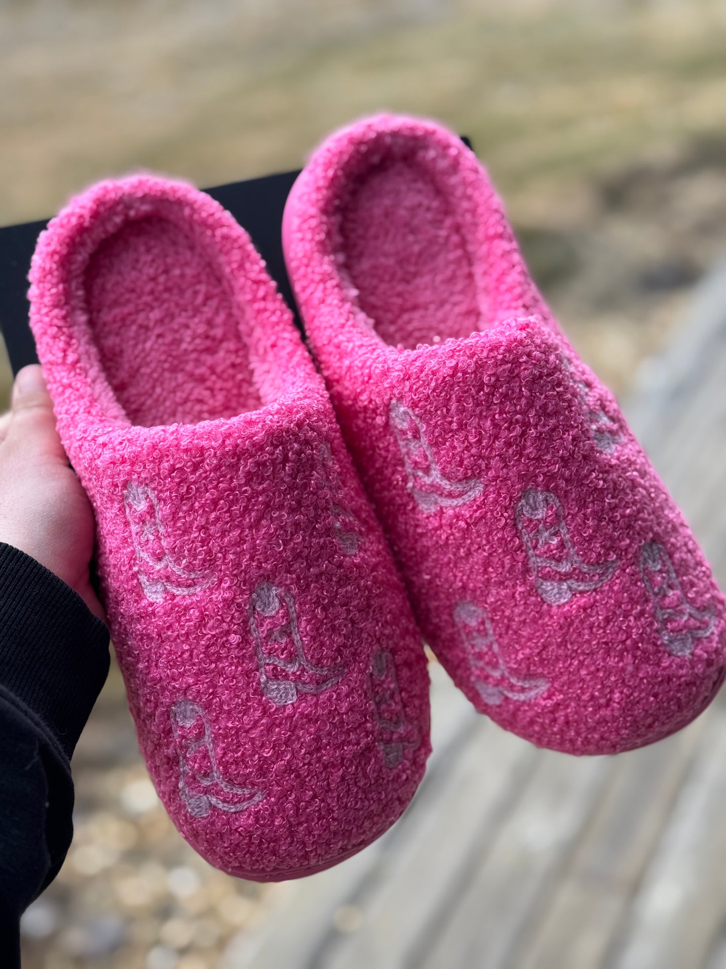 Pink Cowgirl Slippers