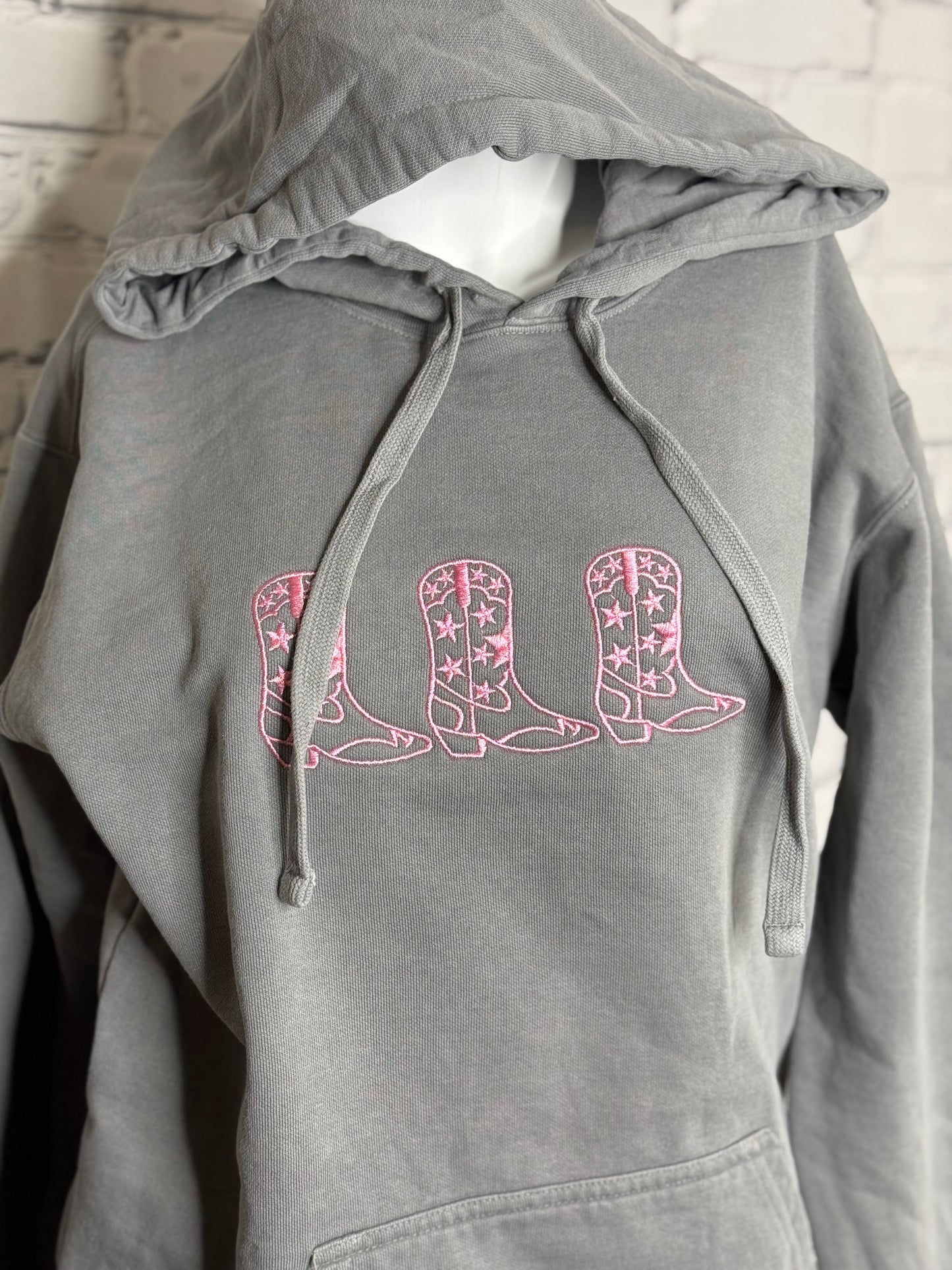 Triple Boots Embroidered Hoodie