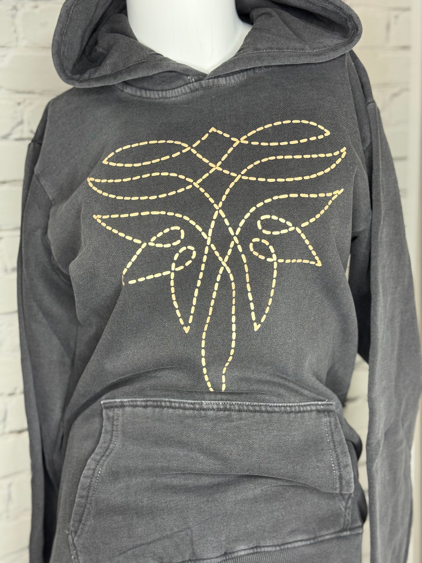 Charcoal Bootstitch Hoodie