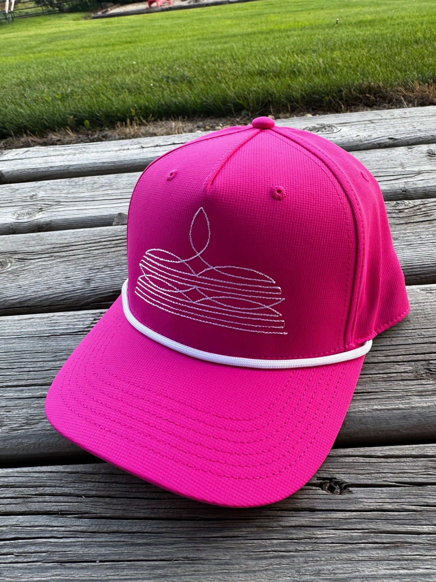 Pink Bootstitch Cap