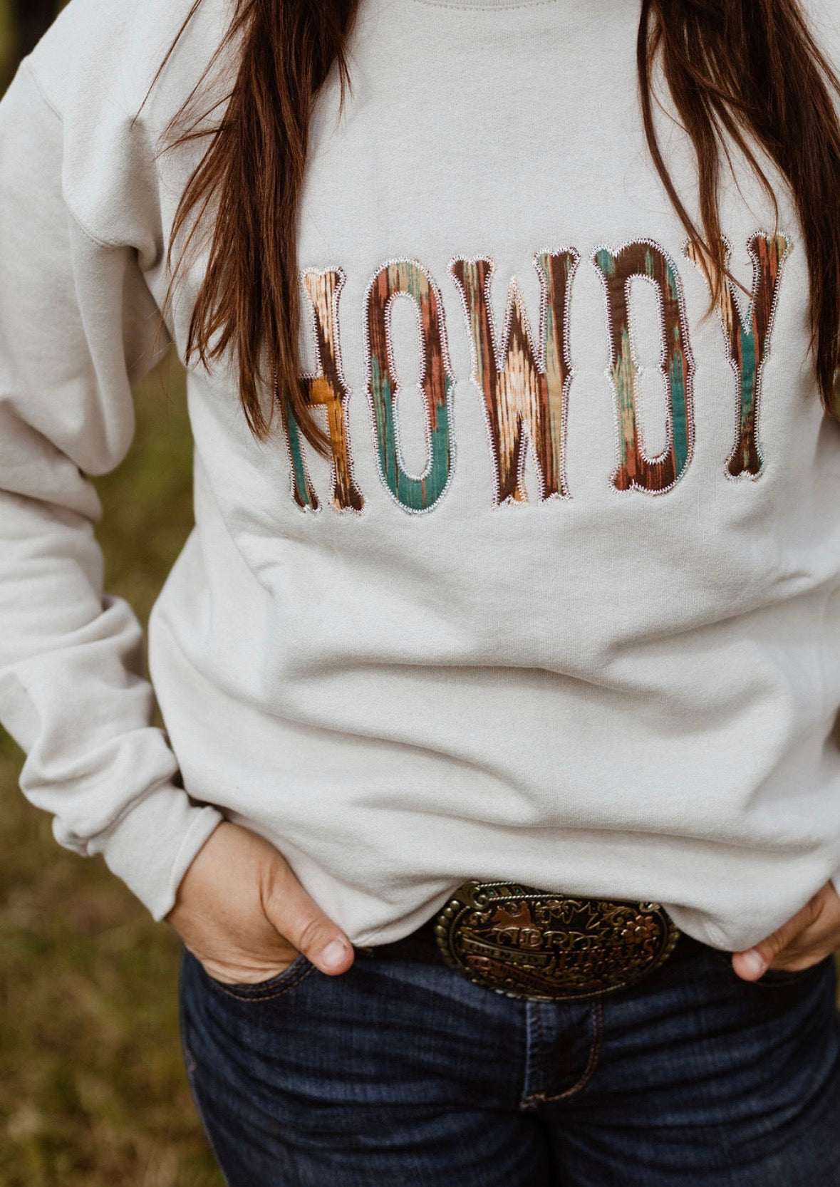 Howdy Embroidered Crewneck