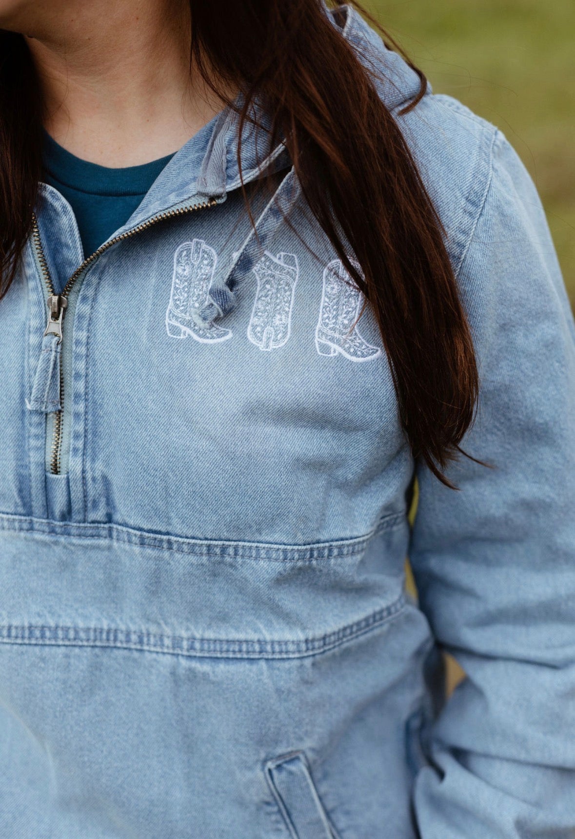 Denim Boot Pullover