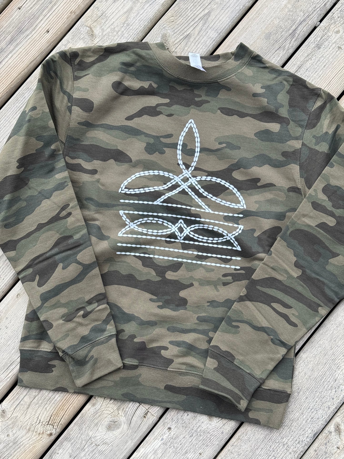Camo Bootstitch Crew