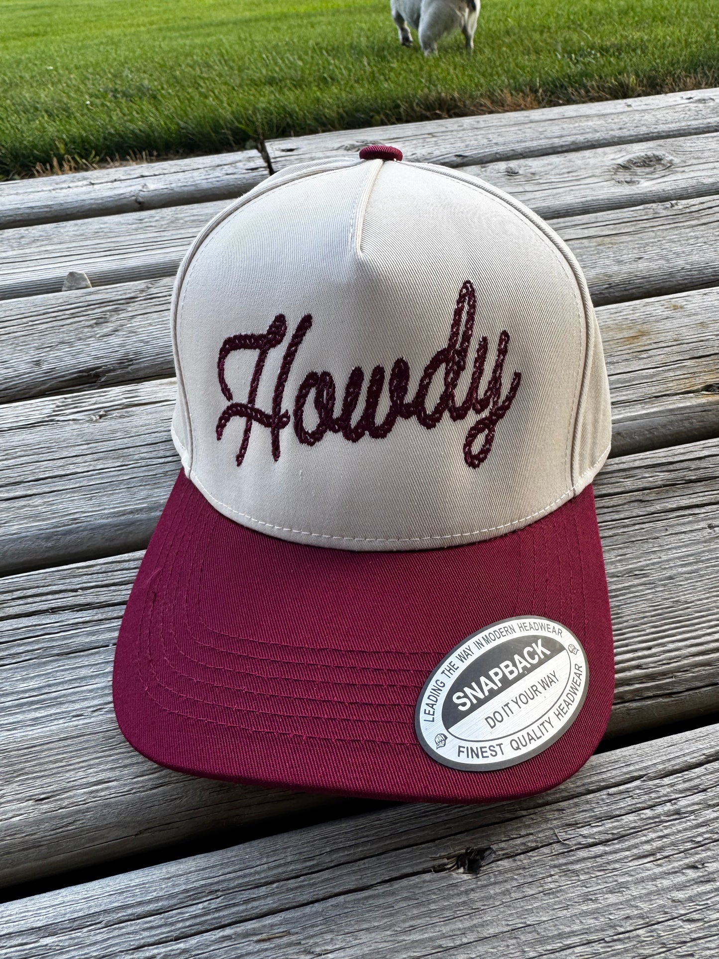 Howdy Maroon Cap