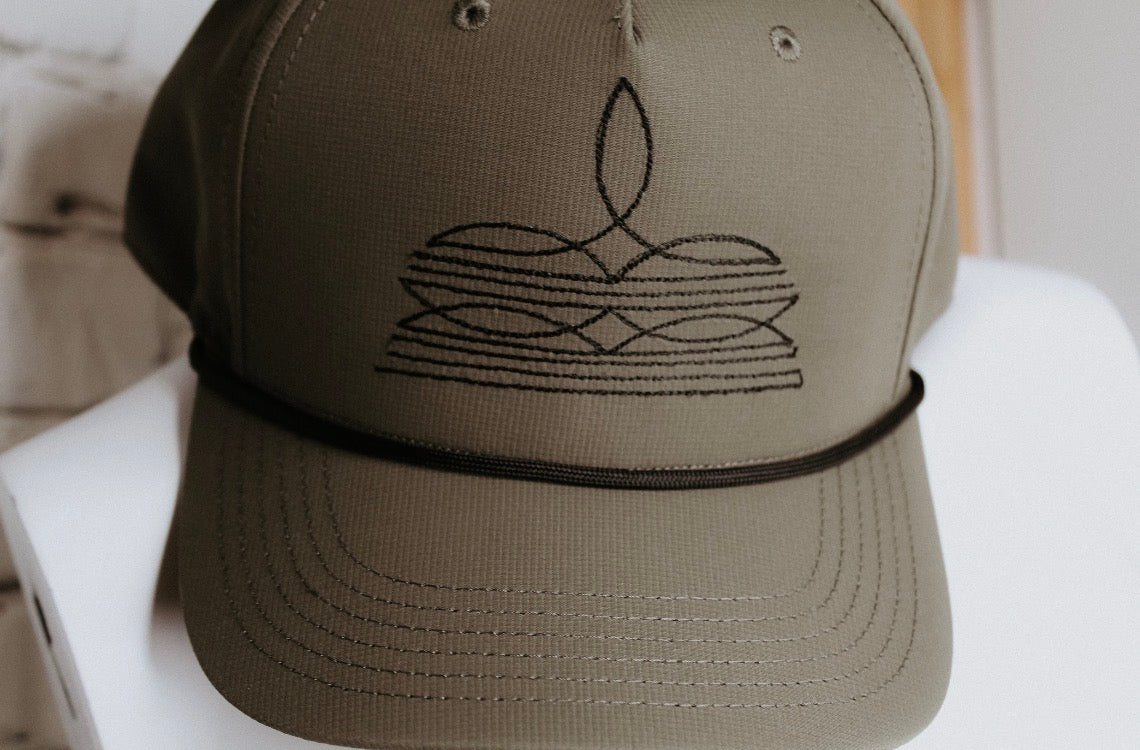 Military Green Bootstitch Cap