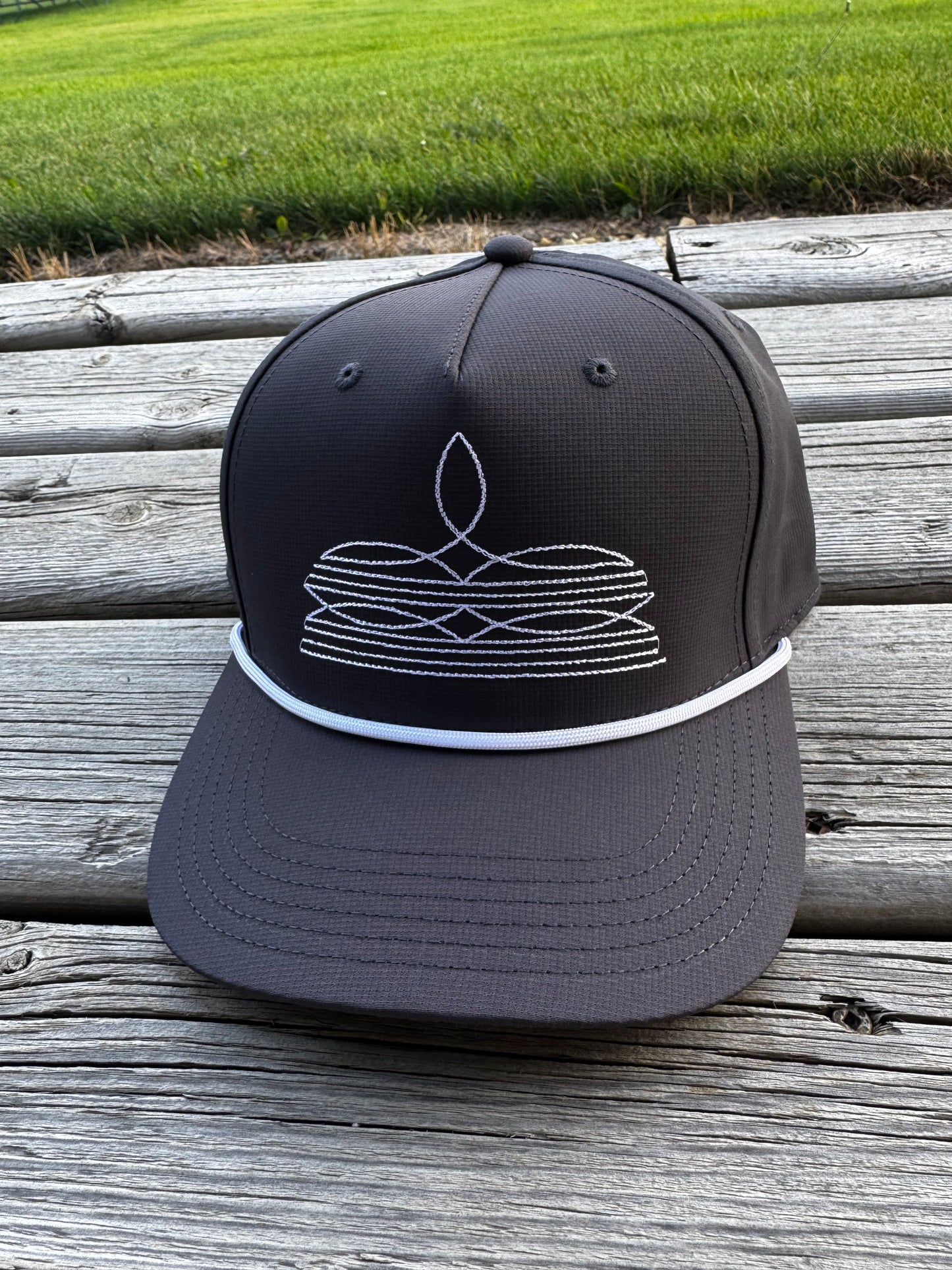 Charcoal Bootstitch Cap