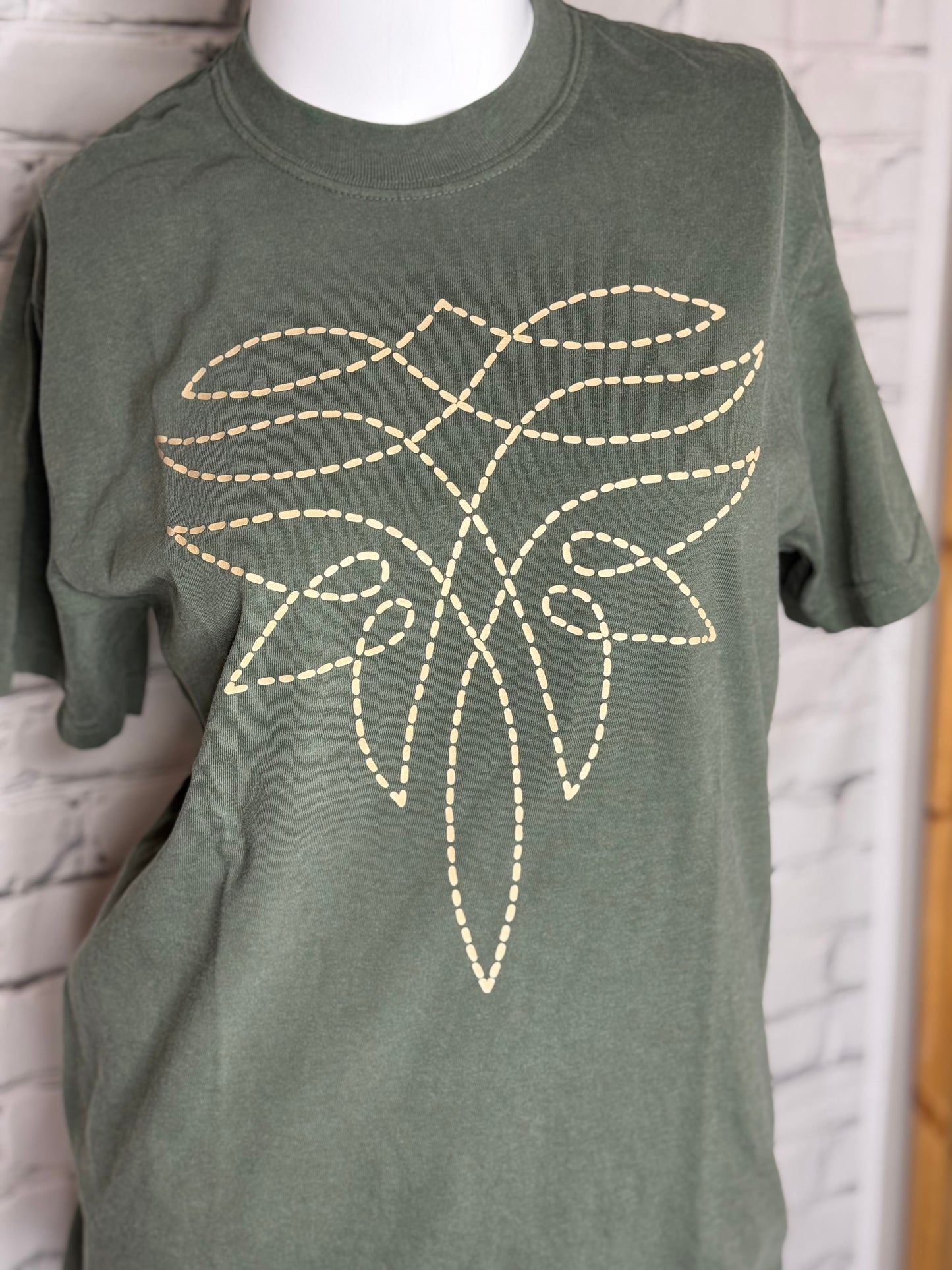 Olive Bootstitch Tee