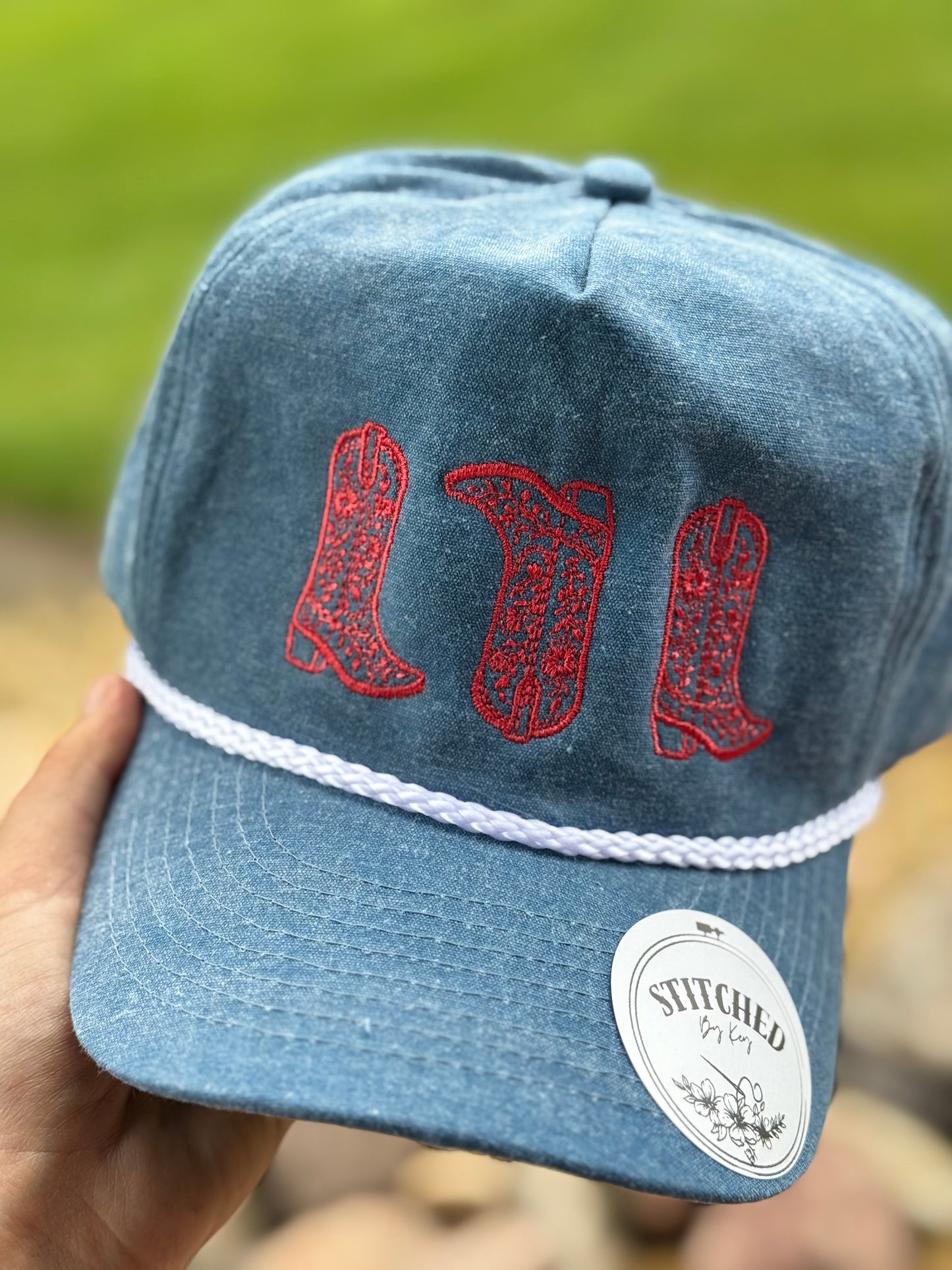 Denim Boots Trucker Hat