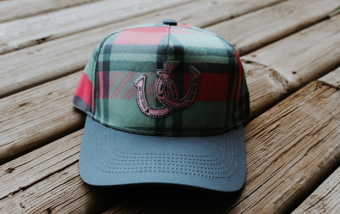 Plaid Horseshoe Cap