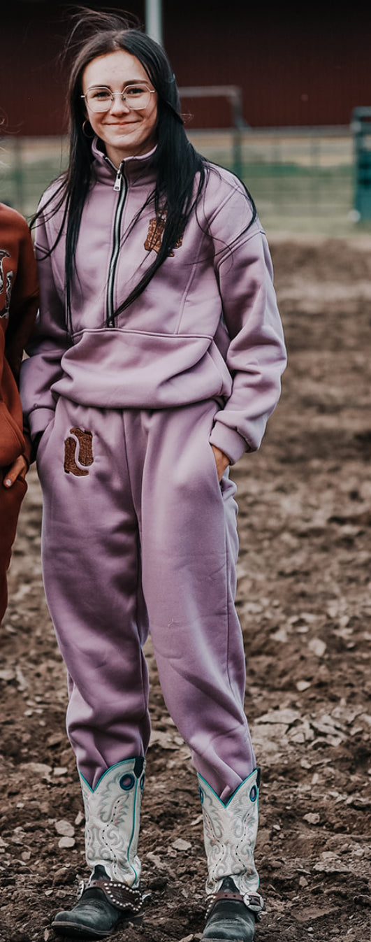Lavender Boots Quarter Zip