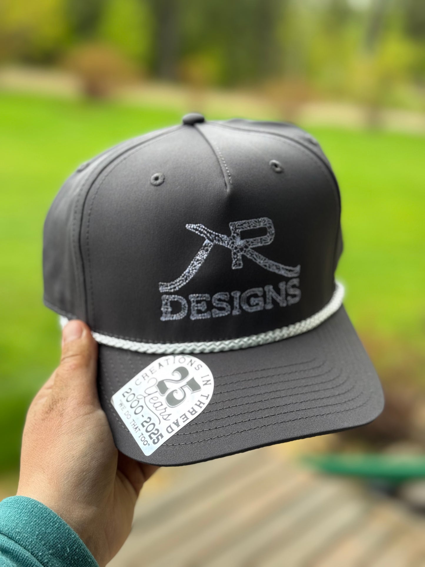 Grey Tooled Logo Cap