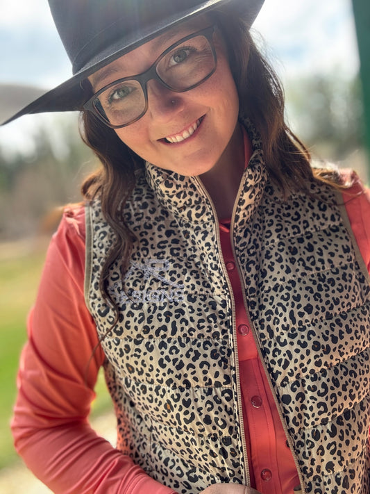 Cheetah Puffer Vest