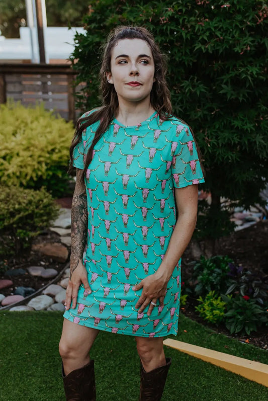 Longhorn Mesh Dress