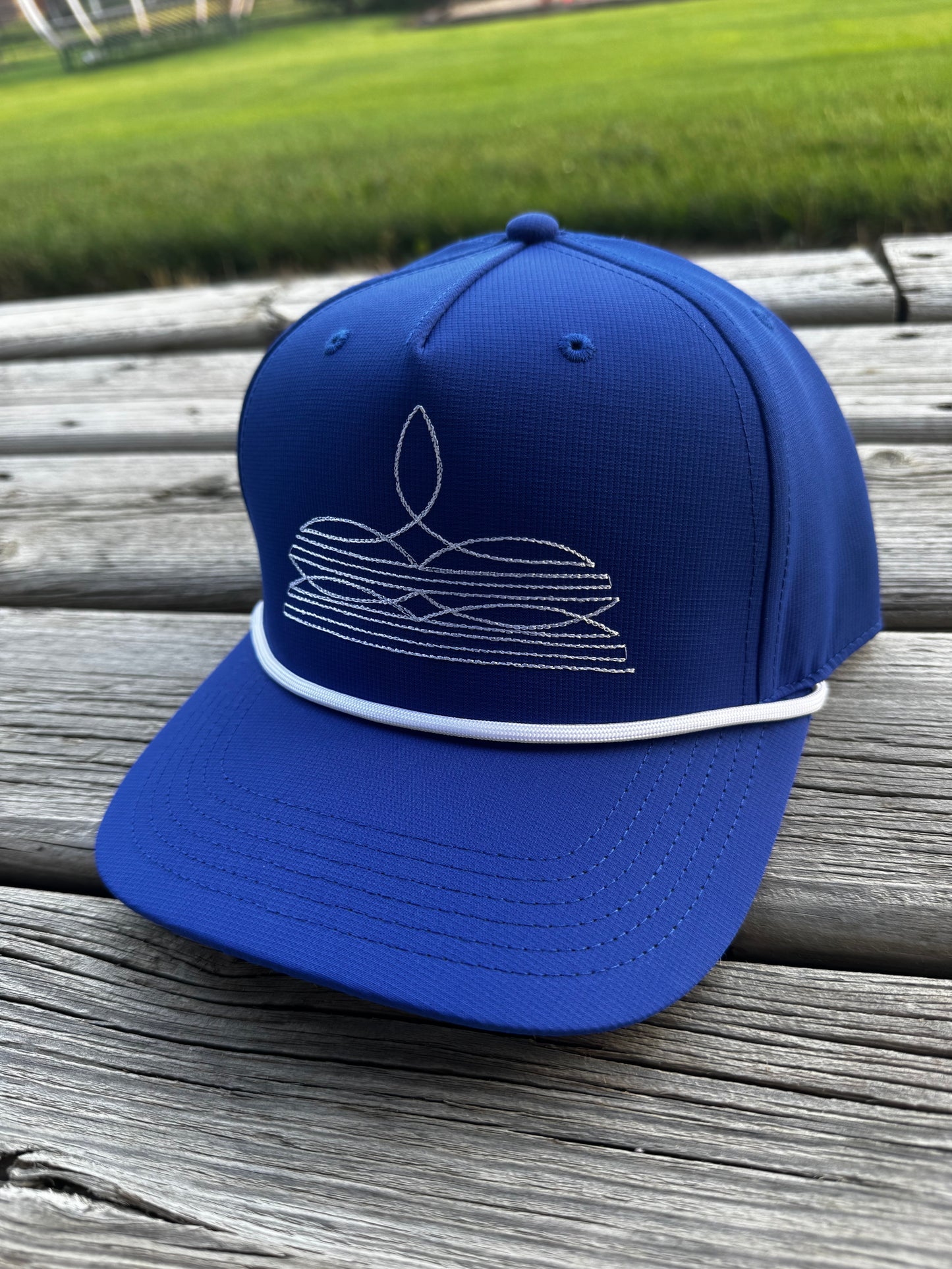 Royal Blue Bootstitch Cap