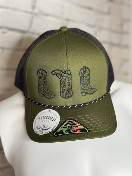 Olive Boots Cap