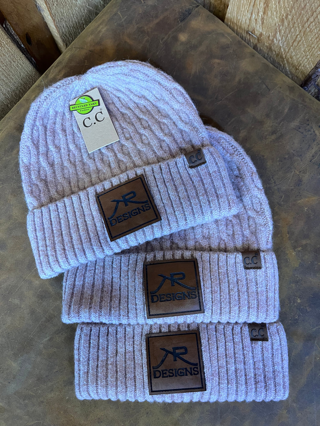 Taupe Branded Beanie