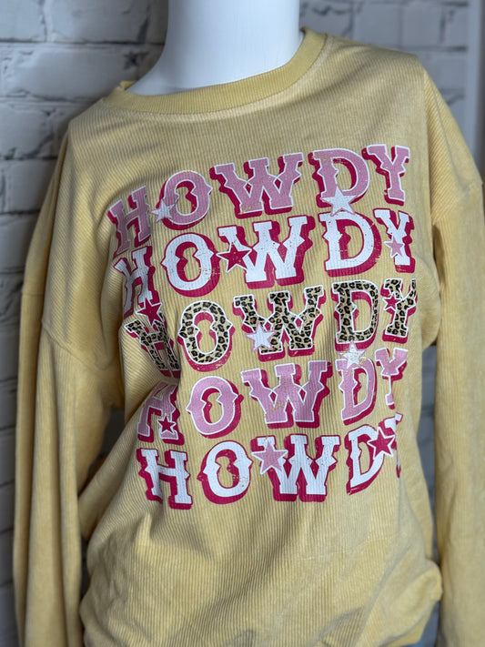 Howdy Corduroy Crewneck