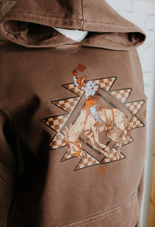 Checkered Bronc Hoodie