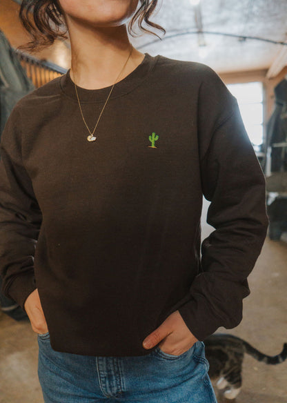 Cactus Embroidered Crew