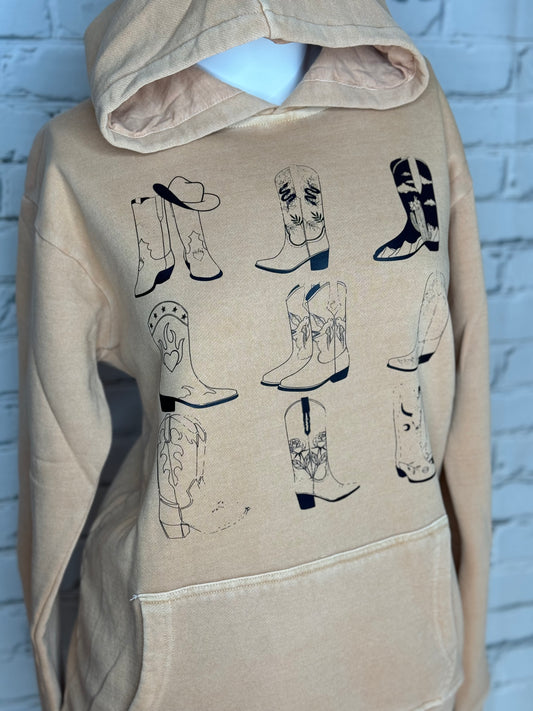 Tan & Black Boots Hoodie