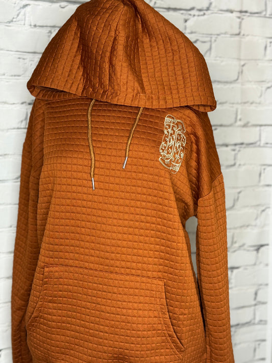 Orange Waffle Boots Hoodie