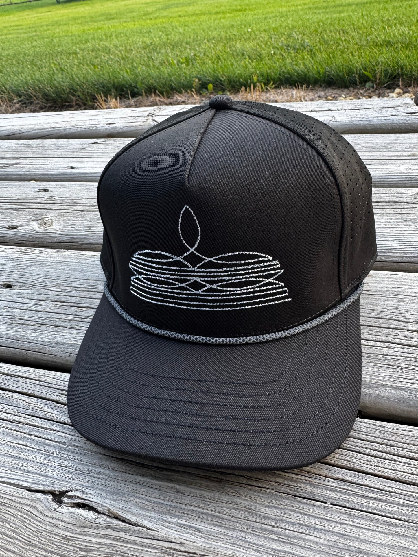 Black/ Grey Boostitch Cap