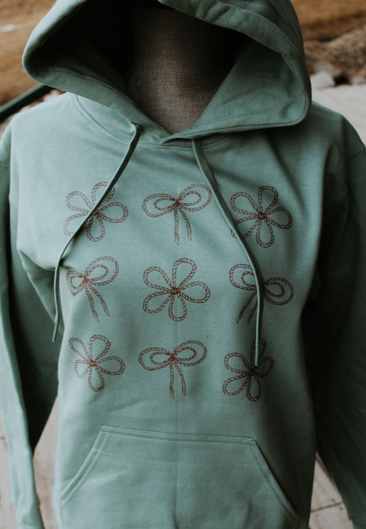 Teal Bows Hoodie