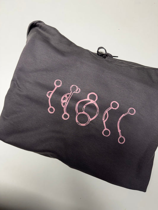 Charcoal Grey Bits Hoodie