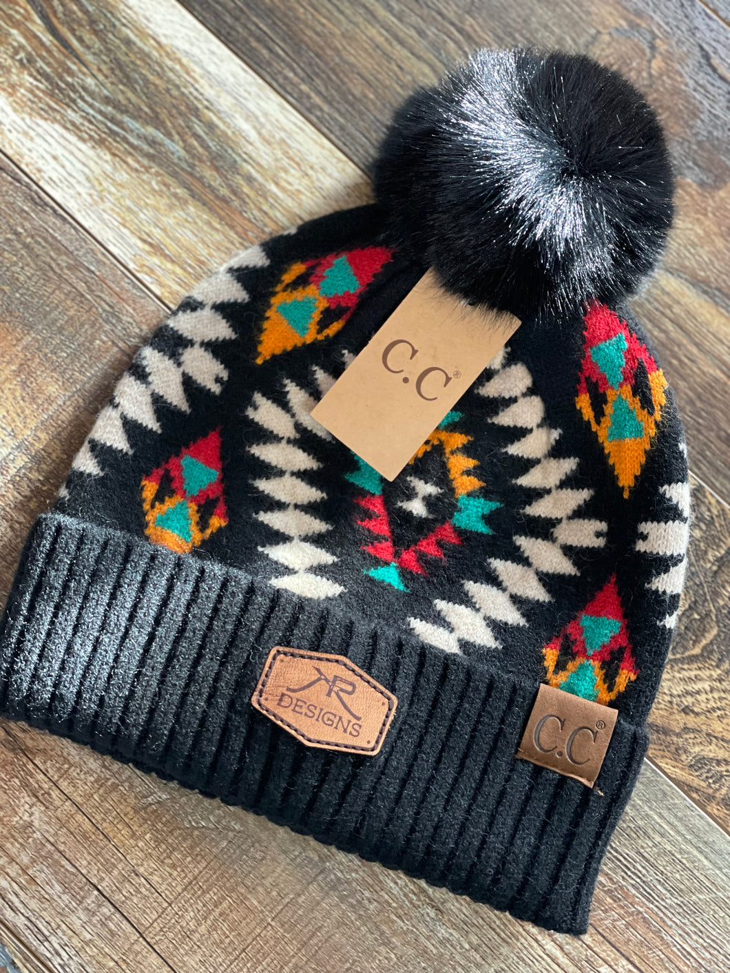 Teal Aztec Beanie