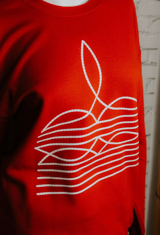 Red Bootstitch Crew