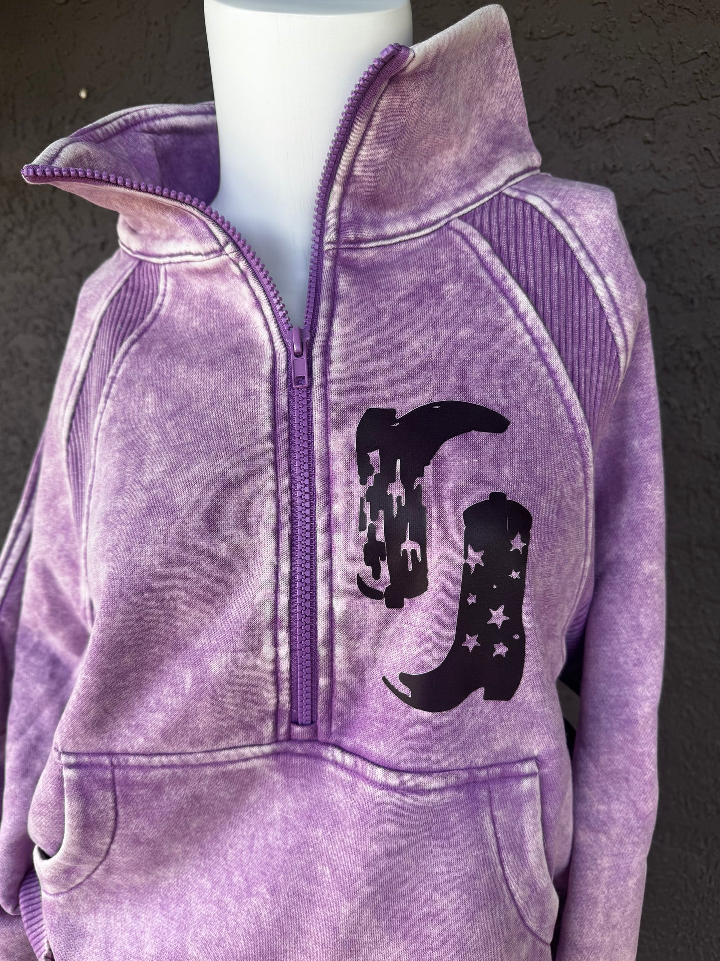 Boots Purple 1/4 Zip