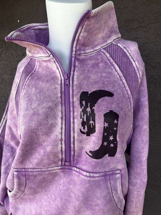 Boots Purple 1/4 Zip