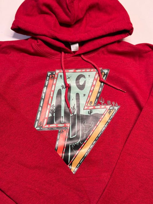 Red Lightning Hoodie