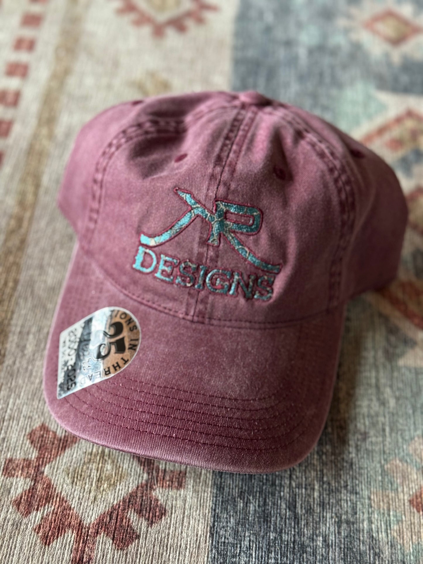 Maroon Faded Dad Cap
