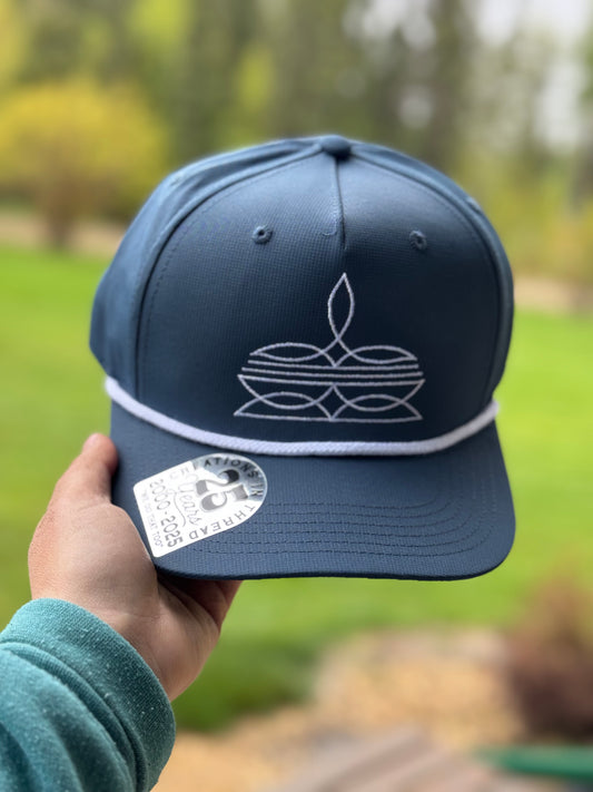 Teal Bootstitch Cap