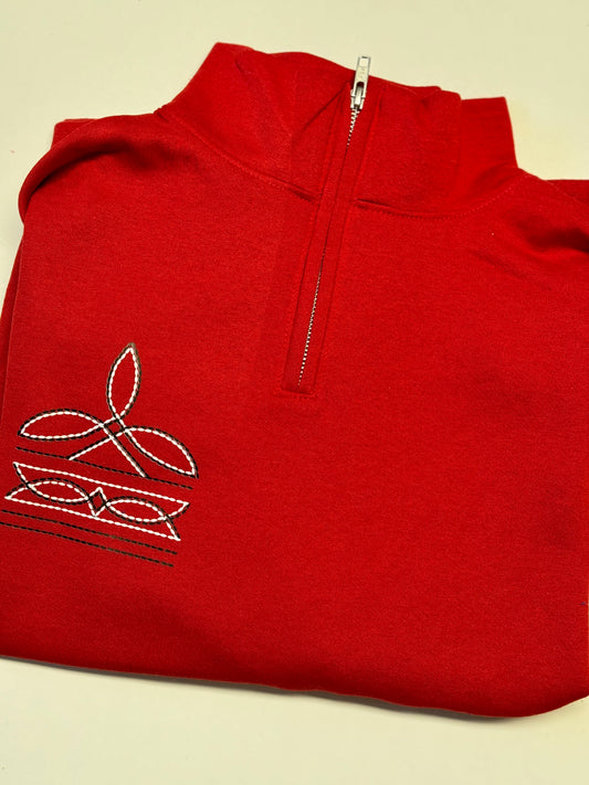 Red Stitched 1/4 Zip