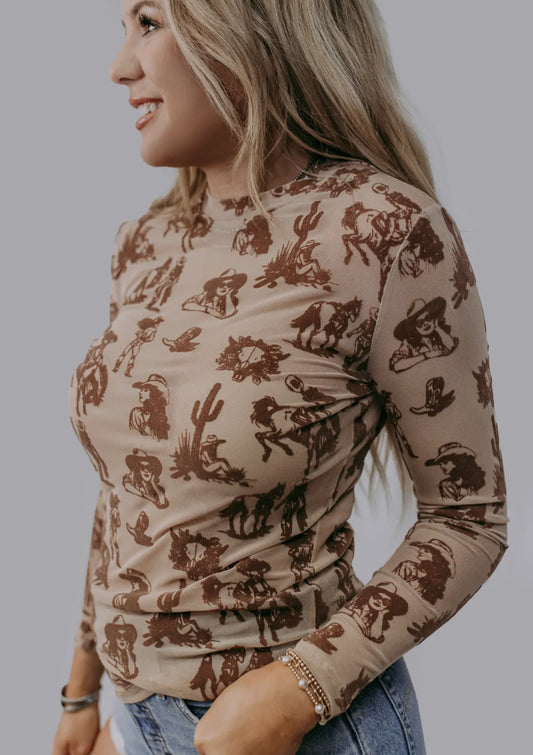 Desert Dreams Mesh Top