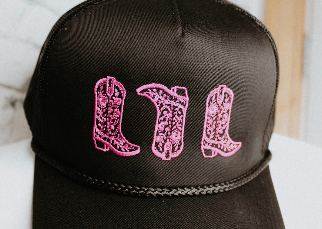 Pink Boots Trucker Hat