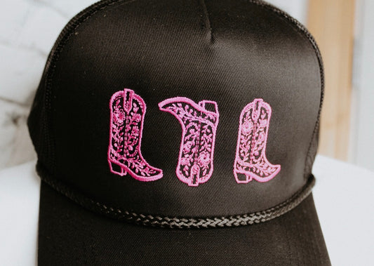 Pink Boots Trucker Hat