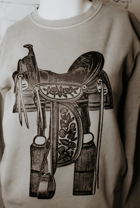 Cool Grey Saddle Crew