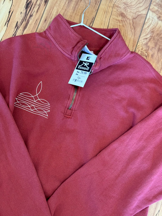 Red Bootstitch 1/4 Zip