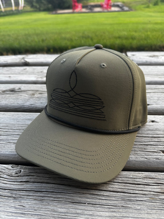 Military Green Bootstitch Cap