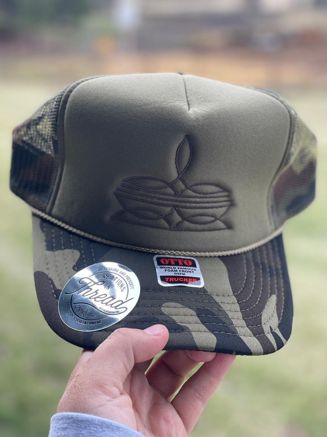 Camo Bootstitch Trucker Hat