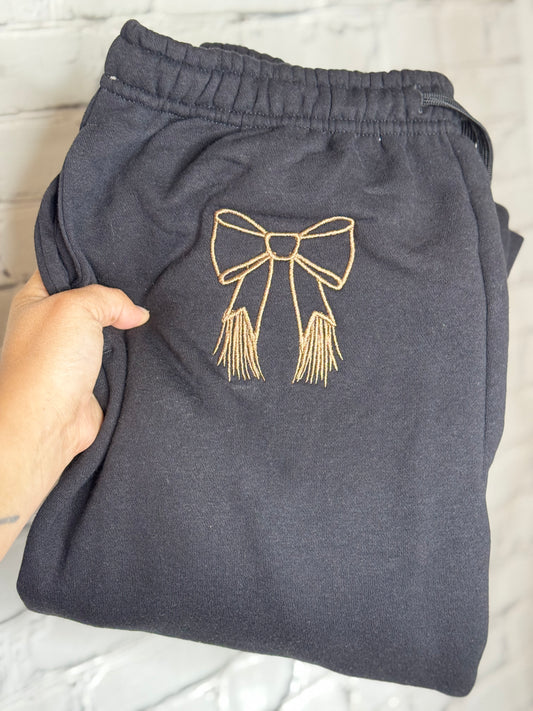 Embroidered Bow Sweats