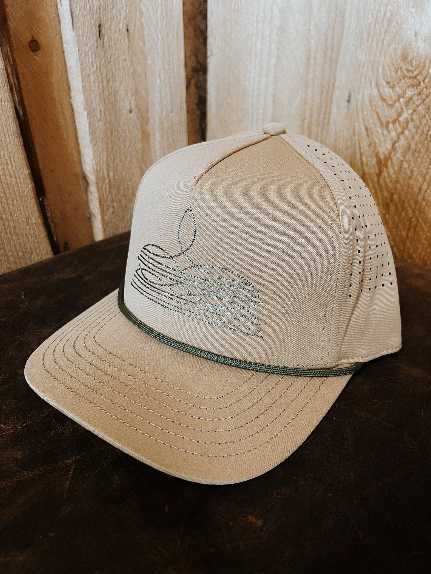 Tan Bootstitch Cap