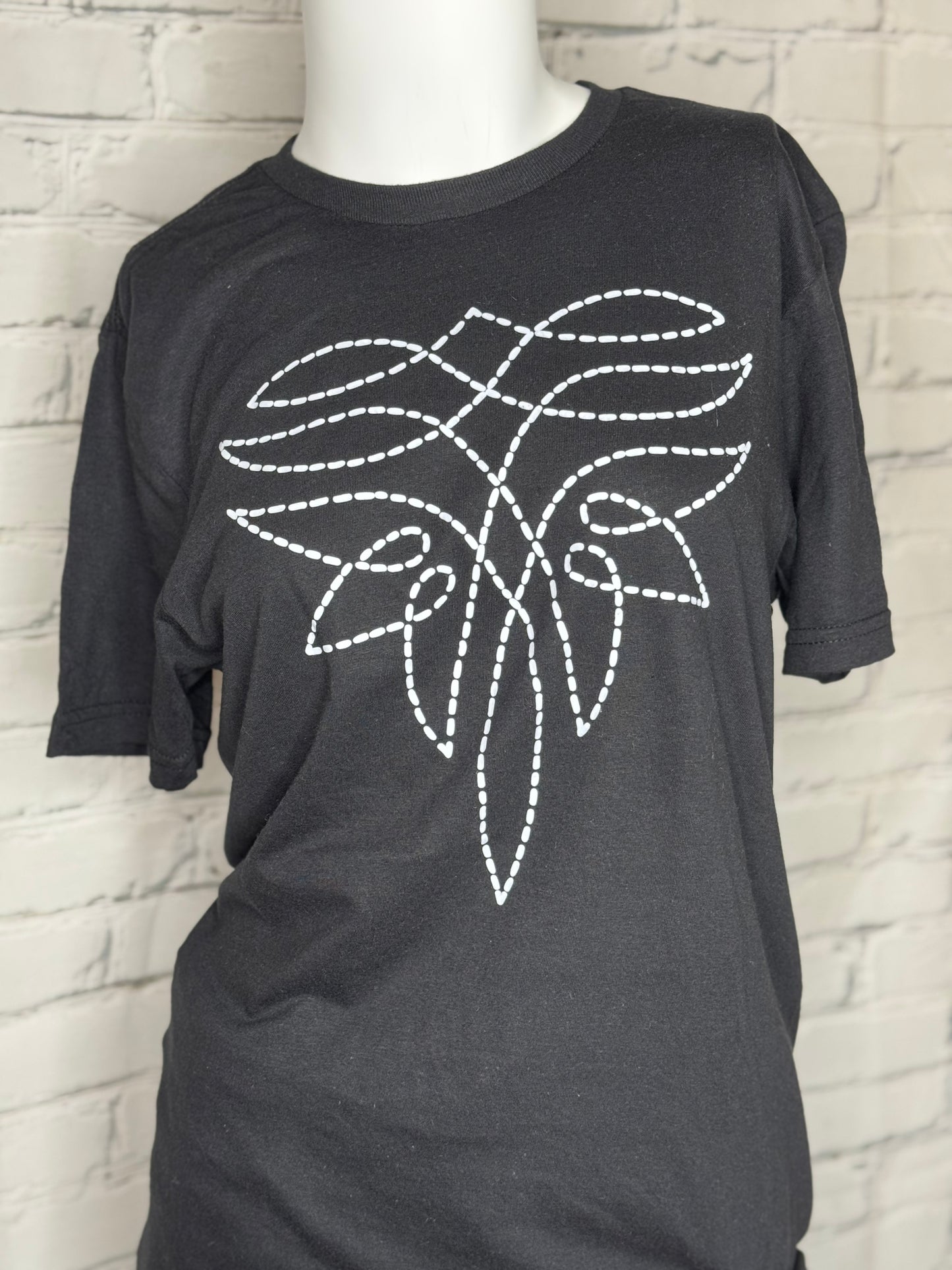 Black Bootstitch Tee