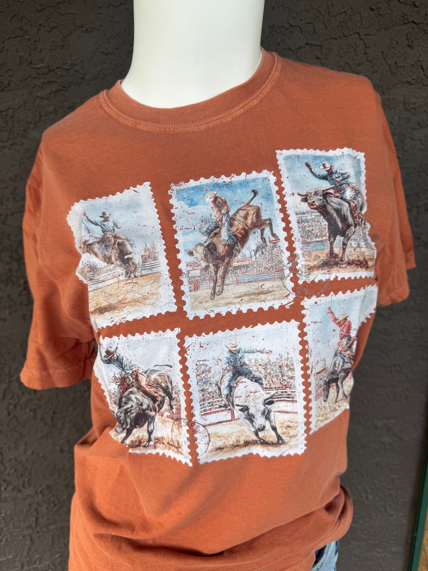 Bull Rider Stamps Tee