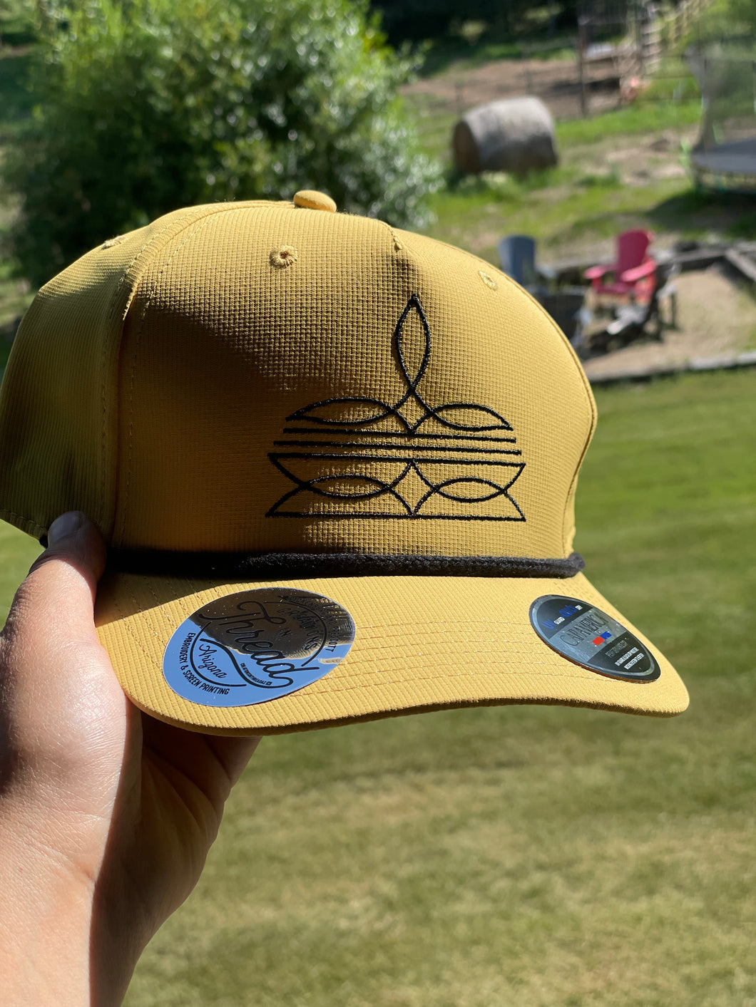 Mustard Bootstitch Trucker Hat