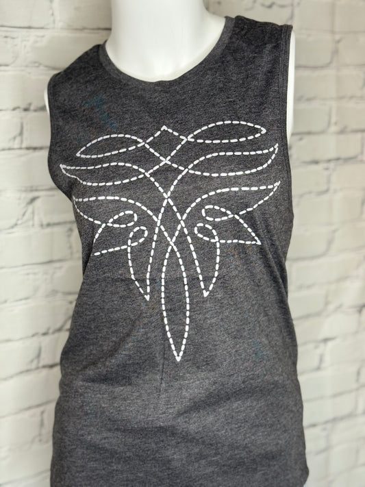 Charcoal Bootstitch Tank